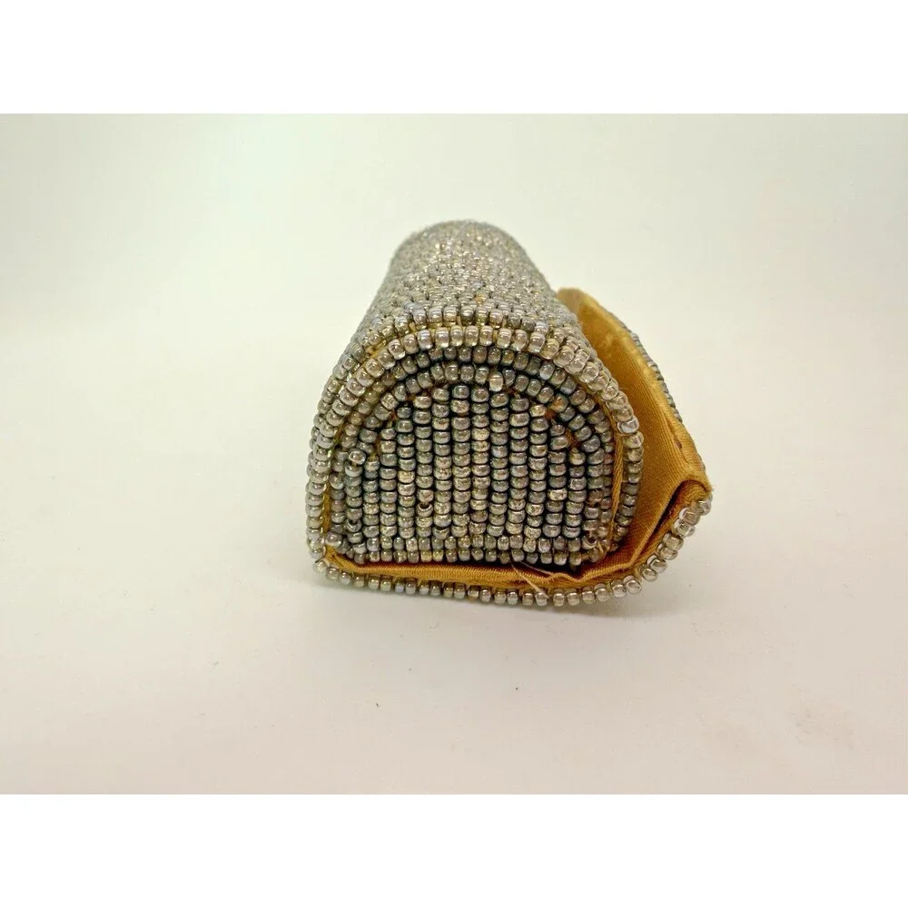 Vintage Beaded Lipstick Case Handmade Purse Holder, L.A. Colors Smitten Lipstick